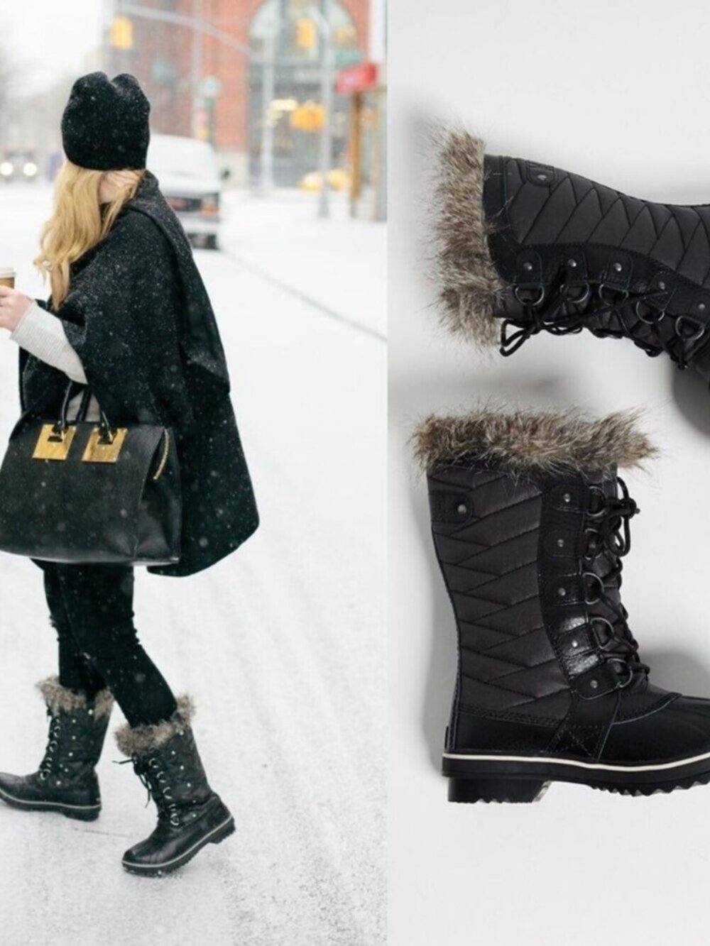 Sorel Woman Arctic Waterproof Boot Sz 8 Black $189 Warm